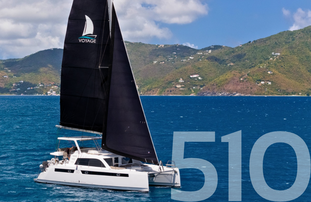 VOYAGE 510 Sailing, ahead of VOYAGE Yachts Open Factory.